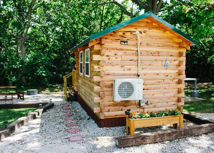 #4 - Amish Log Camping Cabin Walk To The Water
